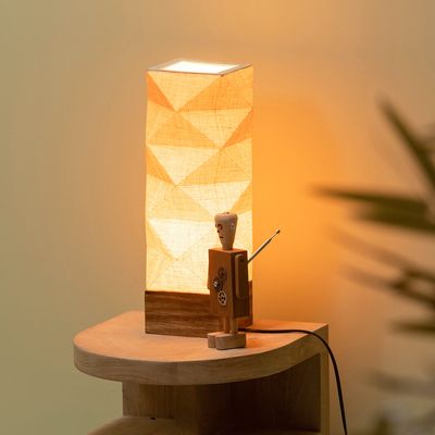 WOOOD Tafellamp 'Brett' Gevouwen papier, 43cm hoog