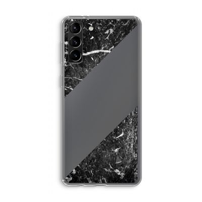 Zwart marmer: Samsung Galaxy S21 Plus Transparant Hoesje