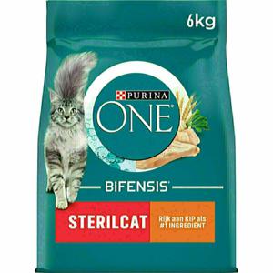 PURINA ONE STERILCAT KIP EN TARWE 6 KG