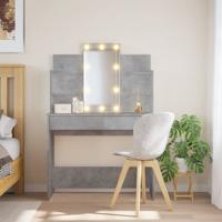 Kaptafel met LED-verlichting 96x40x142 cm betongrijs