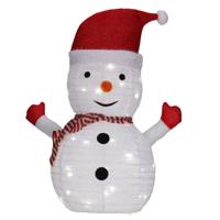 Kerstverlichting figuur - sneeuwpop - H68 cm - 30 led lampjes - buiten - verlichte figuren