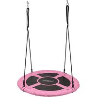 Physionics- Nestschommel - Outdoor/Indoor, tot 300 kg belasting, diameter 100 cm, voor kinderen en volwassenen, roze... - thumbnail