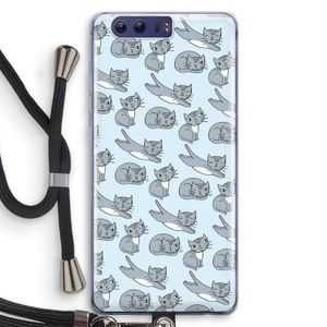 Poezen: Honor 9 Transparant Hoesje met koord