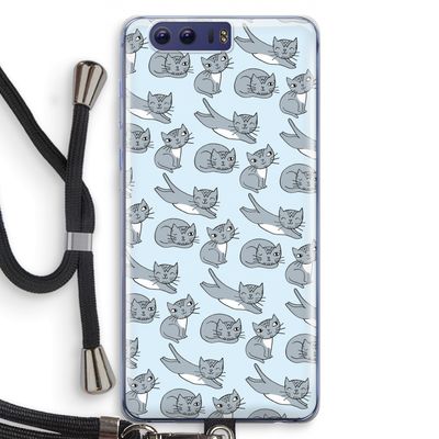Poezen: Honor 9 Transparant Hoesje met koord