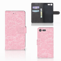 Sony Xperia XZ Premium Hoesje White Flowers - thumbnail
