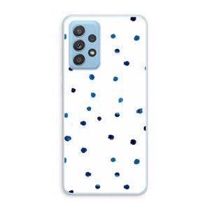 Blauwe stippen: Samsung Galaxy A73 Transparant Hoesje