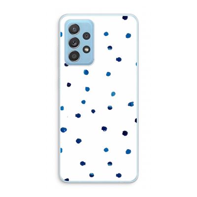 Blauwe stippen: Samsung Galaxy A73 Transparant Hoesje