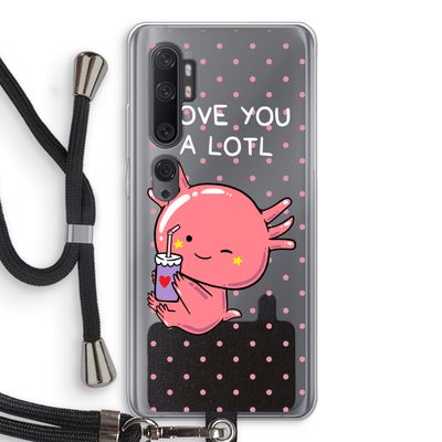 Love You A Lotl: Xiaomi Mi Note 10 Pro Transparant Hoesje met koord