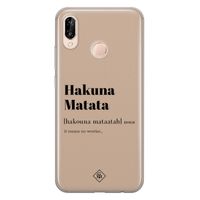 Huawei P20 Lite siliconen hoesje - Hakuna matata