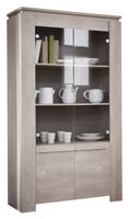 Vitrinekast Clio 175 cm hoog in Champagne Eiken - thumbnail