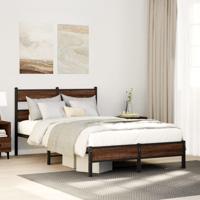 Bedframe zonder matras bewerkt hout bruin eikenkleur 120x190 cm