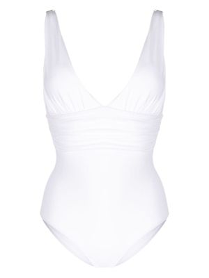 Melissa Odabash maillot de bain Panarea à col v - Blanc