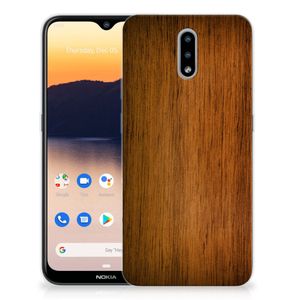 Nokia 2.3 Bumper Hoesje Donker Hout