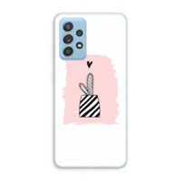 Zwart-wit cactus: Samsung Galaxy A73 Transparant Hoesje Zwart-wit cactus: Samsung Galaxy A73 Transparant Hoesje