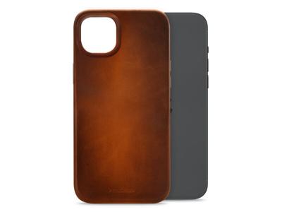 Mobilize Mobilize Magsafe Compatible Premium Leather Case Apple iPhone 15 Plus Burned Cognac