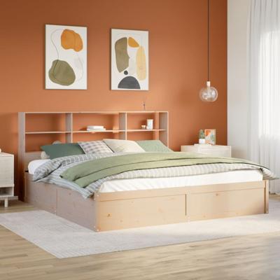 Bedframe zonder matras massief grenenhout 180x200 cm