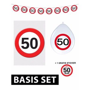 50 jaar stopbord versiering basis set