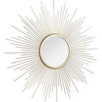 Gouden Hangspiegel in Metalen Frame - Trion Zonnetje