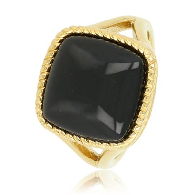 My Bendel Vita Zegelring Onyx Goud