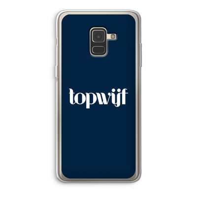 Topwijf Navy: Samsung Galaxy A8 (2018) Transparant Hoesje