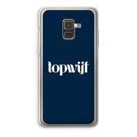 Topwijf Navy: Samsung Galaxy A8 (2018) Transparant Hoesje