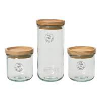 Set van 3 Potjes EDM 869702 Transparant