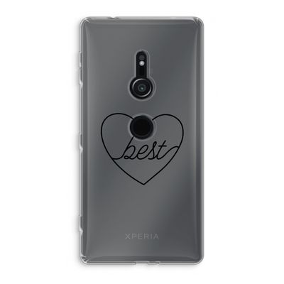 Best heart black: Sony Xperia XZ2 Transparant Hoesje