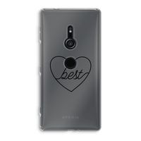 Best heart black: Sony Xperia XZ2 Transparant Hoesje