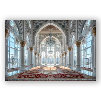 Glasschilderij - Paleishal - 120 x 80 cm Glasschilderij - Paleishal - 120 x 80 cm