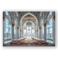 Glasschilderij - Paleishal - 120 x 80 cm