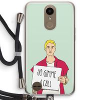 Gimme a call: LG K10 (2017) Transparant Hoesje met koord