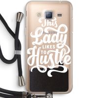 Hustle Lady: Samsung Galaxy J3 (2016) Transparant Hoesje met koord