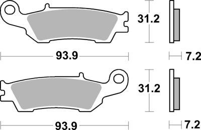 BREMBO Remblokken, voor de moto, Off Road Gesinterd Metaal 07YA47SD