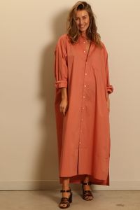 Sea me happy Sea Me Happy - jurk - Geenah shirt dress poplin uni - terra