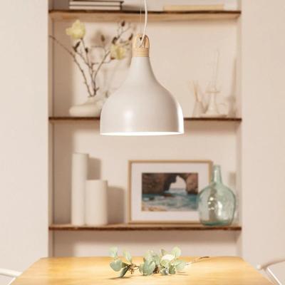 Hanglamp wit modern &apos;Lupa&apos; E27 fitting hout 280mm