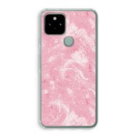 Abstract Painting Pink: Google Pixel 5 Transparant Hoesje
