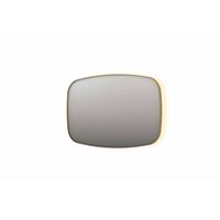 INK SP30 spiegel - 120x4x80cm contour in stalen kader incl indir LED - verwarming - color changing - dimbaar en schakelaar - geborsteld mat goud 8409762