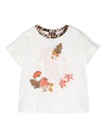 Roberto Cavalli Junior t-shirt à imprimé graphique - Blanc