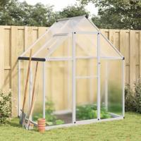 VidaXL Tuinkas met basisframe 169x114x195 cm aluminium zilverkleurig