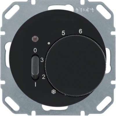 Berker thermostaat met verbreekcontact R1-R3 zwart 20302045