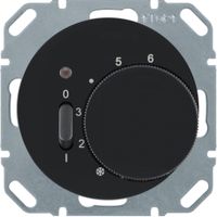 Berker thermostaat met verbreekcontact R1-R3 zwart 20302045