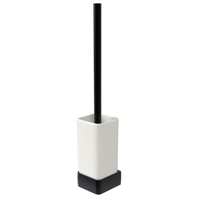 Toiletborstelset Haceka Aline Black 41,4 cm Aluminium Mat Zwart