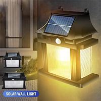 Shustar-outdoor solar wolfraam wandkandelaar met bewegingssensor 3 modi led-beveiligingslicht voor patio veranda dek magazijn Lightinthebox