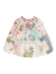 ZIMMERMANN blouse volantée à fleurs - Tons neutres