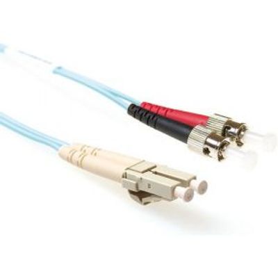 ACT 1,5 meter LSZH Multimode 50/125 OM3 glasvezel patchkabel duplex met LC en STconnectoren