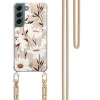 Samsung Galaxy S22 Plus hoesje met beige koord - In bloom