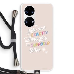 Right Place: Huawei P50 Transparant Hoesje met koord