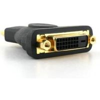 Techly HDMI - DVI-D M/F HDMI DVI-D Zwart kabeladapter/verloopstukje - thumbnail