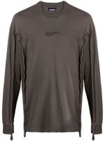 Jacquemus t-shirt Camargue à bords contrastants - Marron