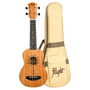 Flight Designer Series DUS371 Mahogany sopraan ukelele met gigbag